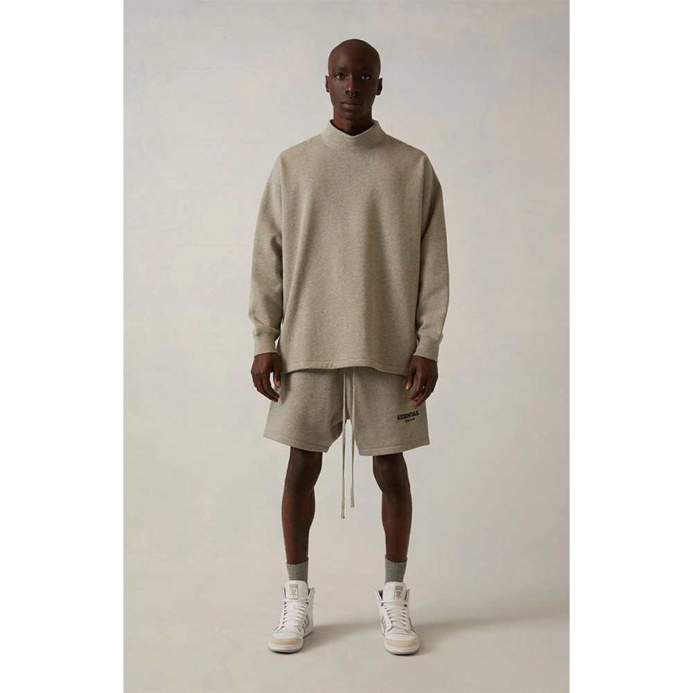 Fear of God Essentials Sweatshort Flocking Letter Shorts Dark Oatmeal