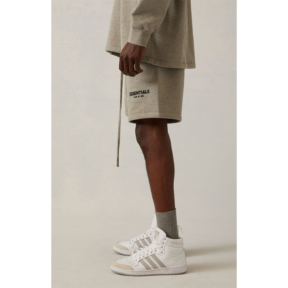 Fear of God Essentials Sweatshort Flocking Letter Shorts Dark Oatmeal