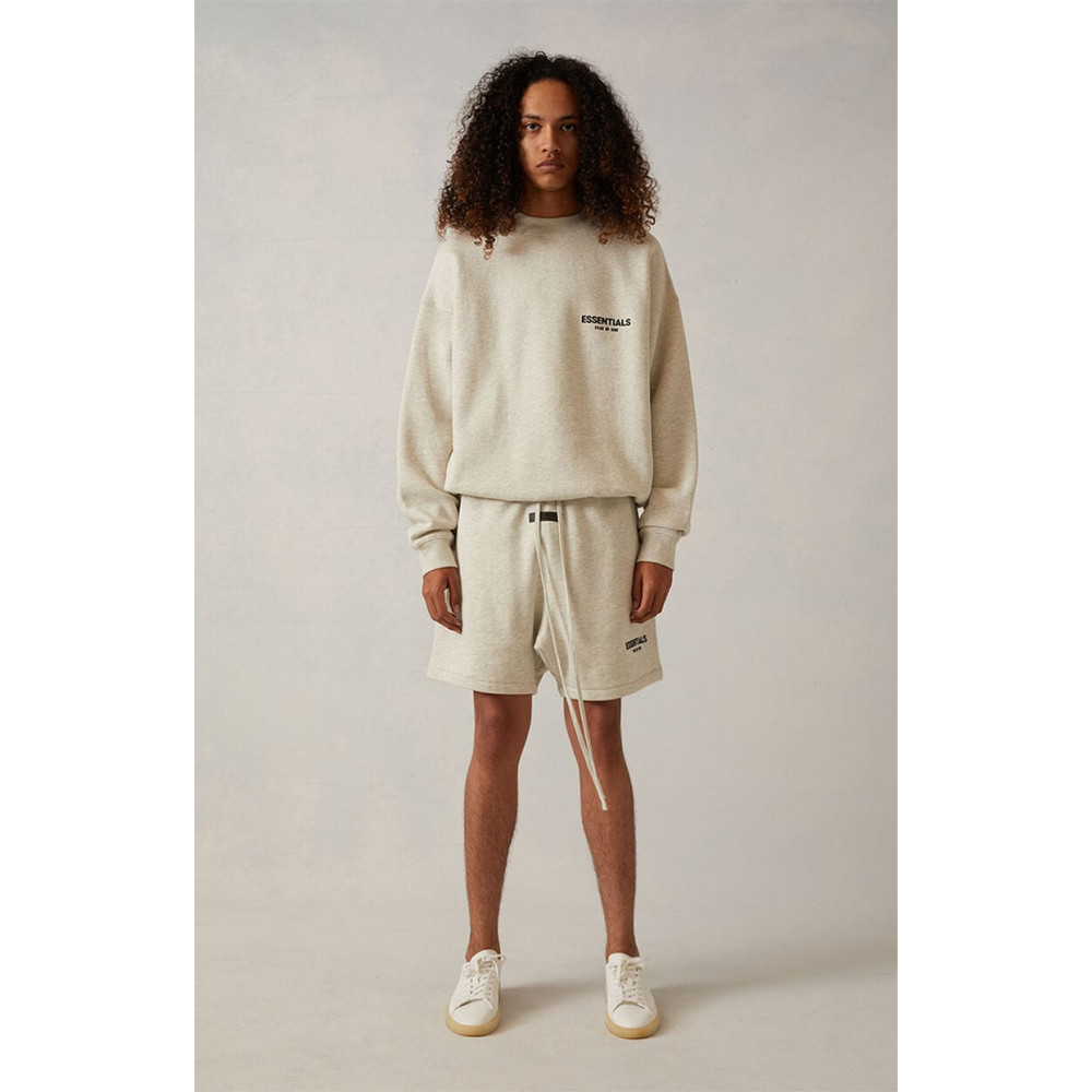 Fear of God Essentials Sweatshort Flocking Letter Shorts Light Oatmeal