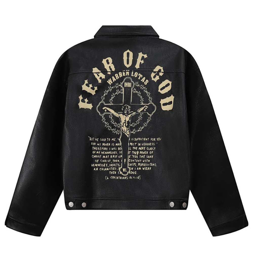casual leather jacket