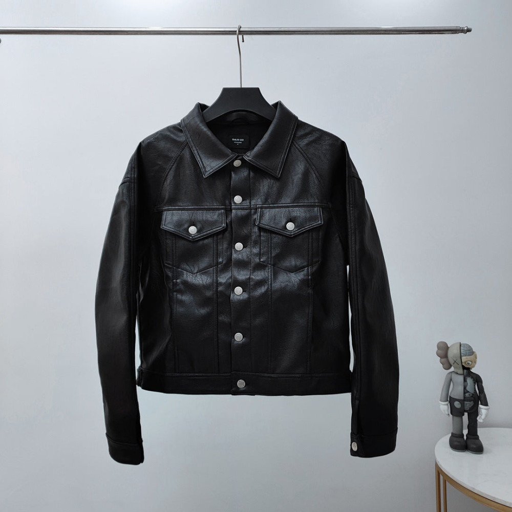 casual leather jacket