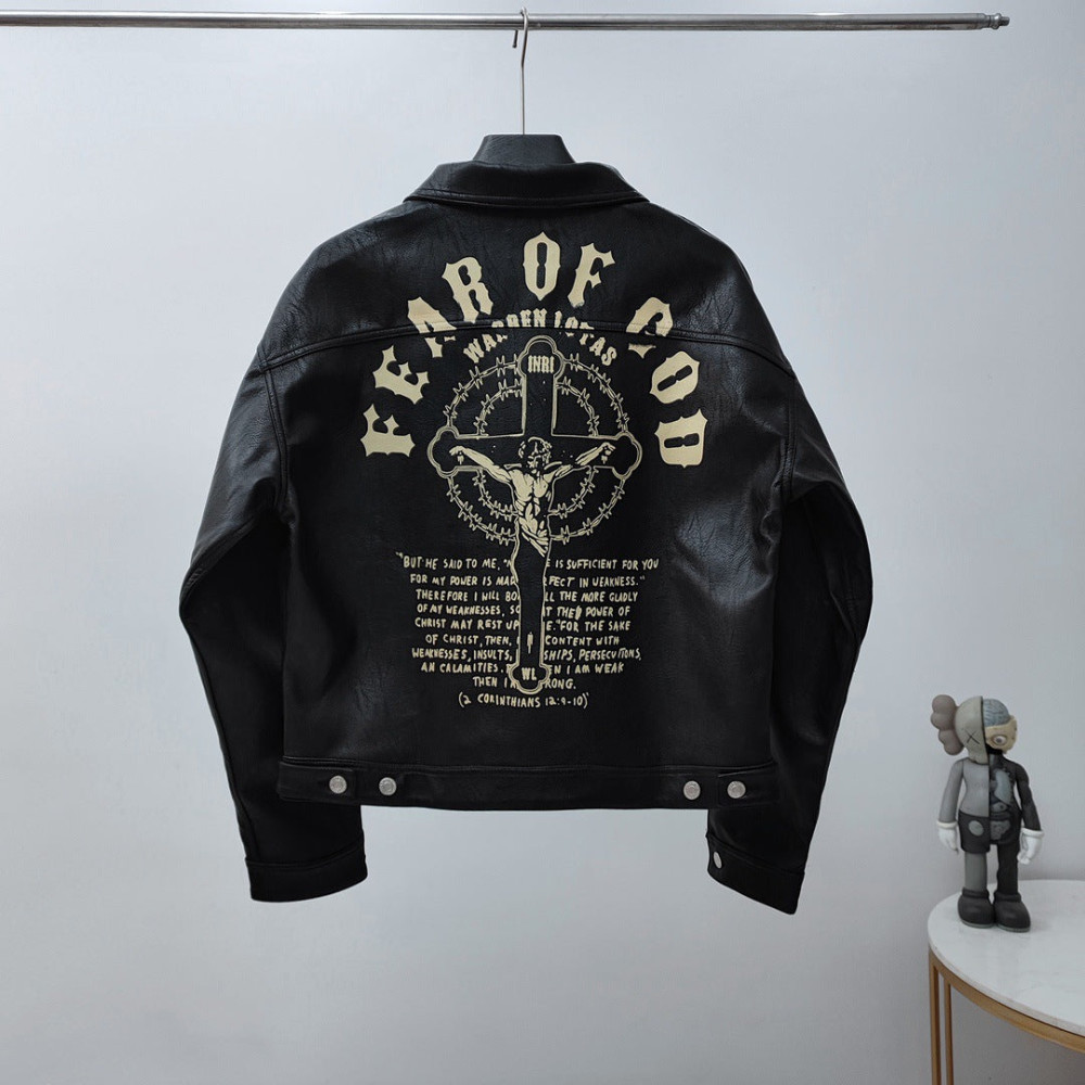 casual leather jacket