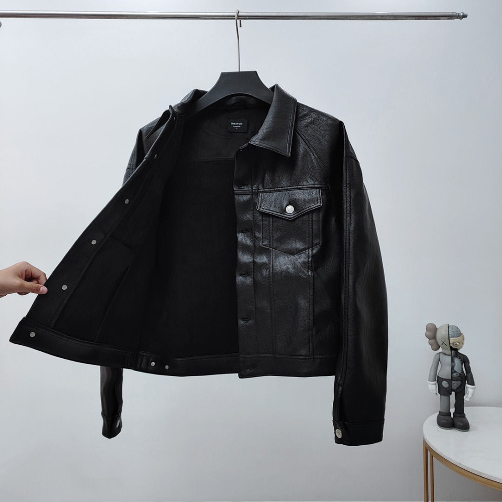 casual leather jacket