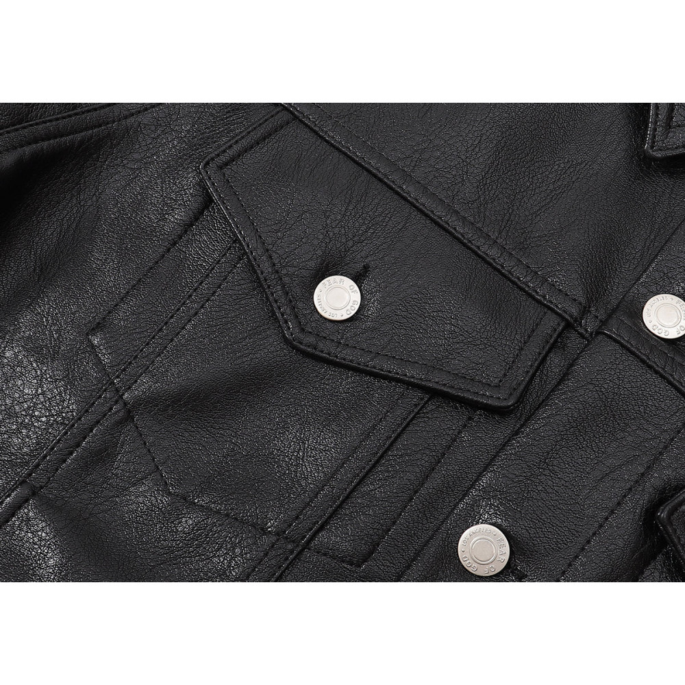 casual leather jacket