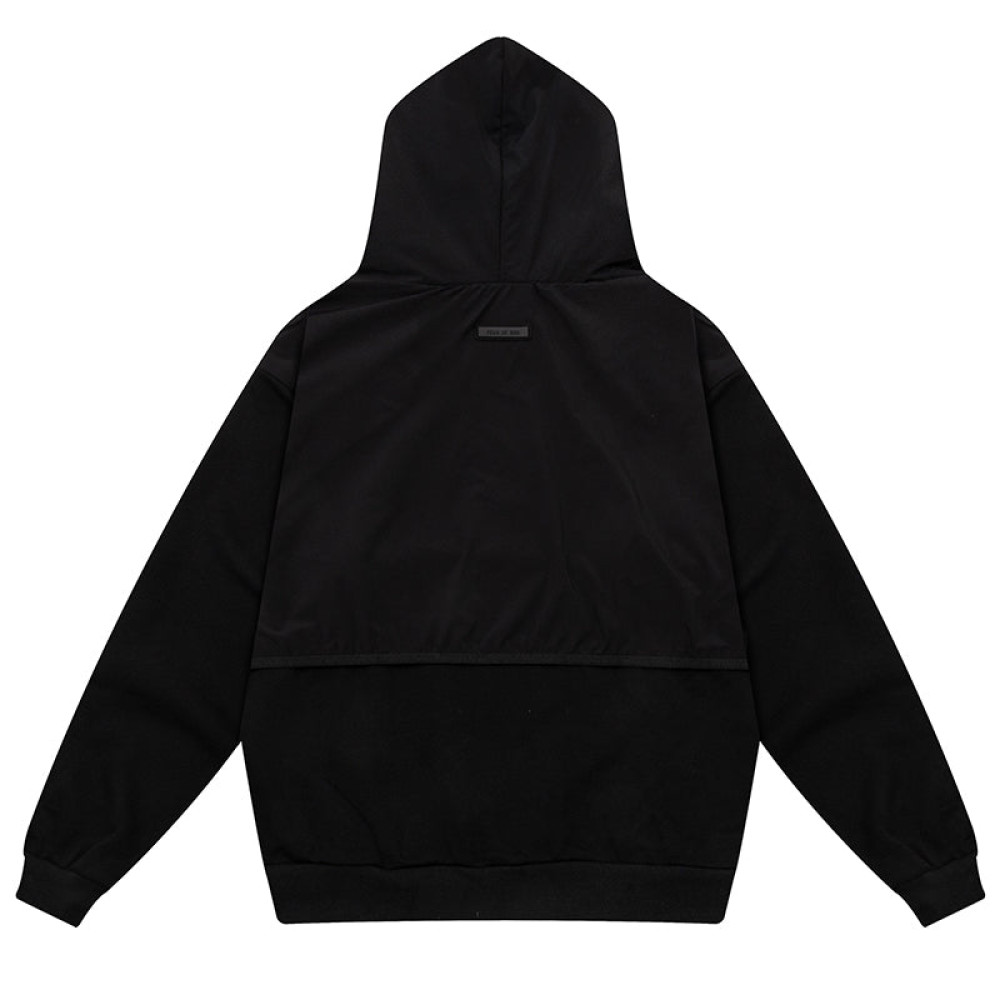 Essentials Letter Logo Splicing Hoodie