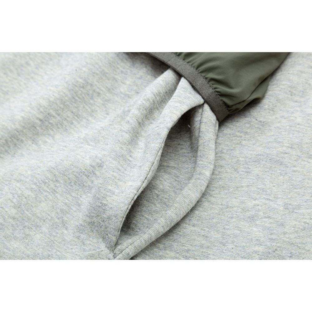 Essentials Letter Logo Splicing Hoodie