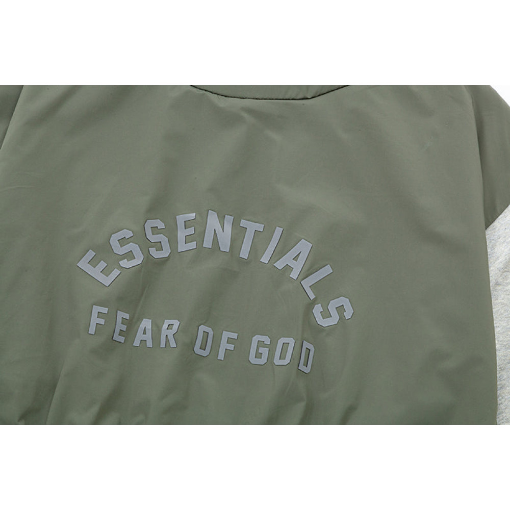 Essentials Letter Logo Splicing Hoodie