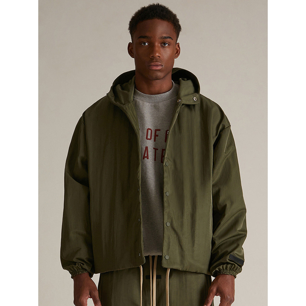 Essentials Textured Nylon Trucker Jacket