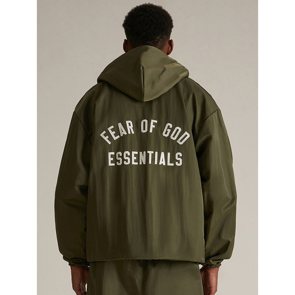 Essentials Textured Nylon Trucker Jacket