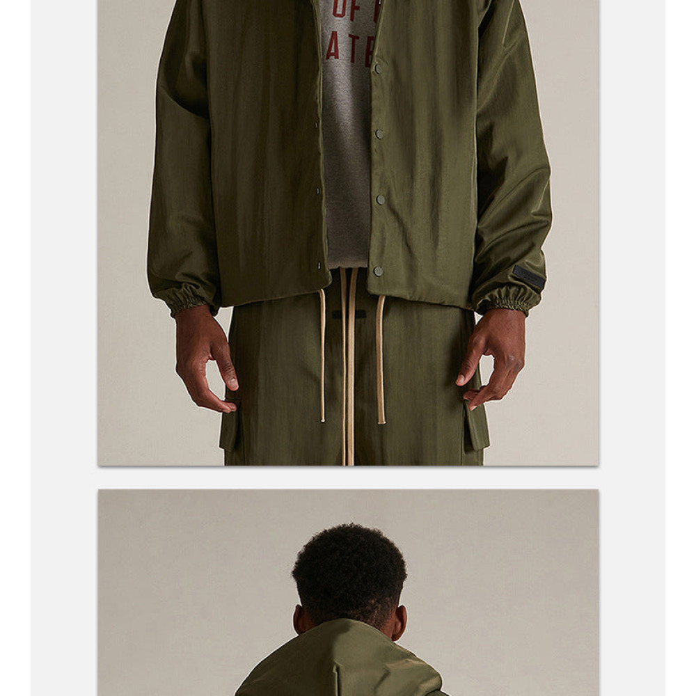 Essentials Textured Nylon Trucker Jacket
