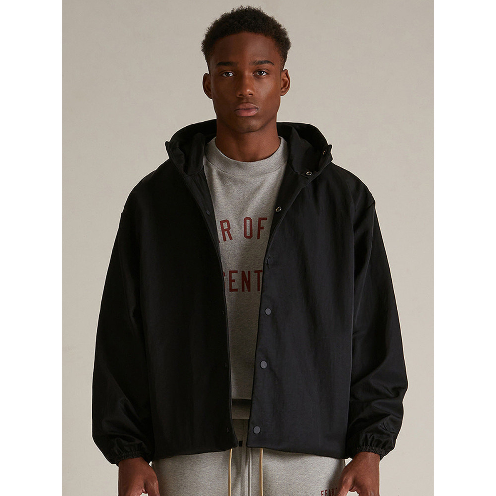Essentials Textured Nylon Trucker Jacket