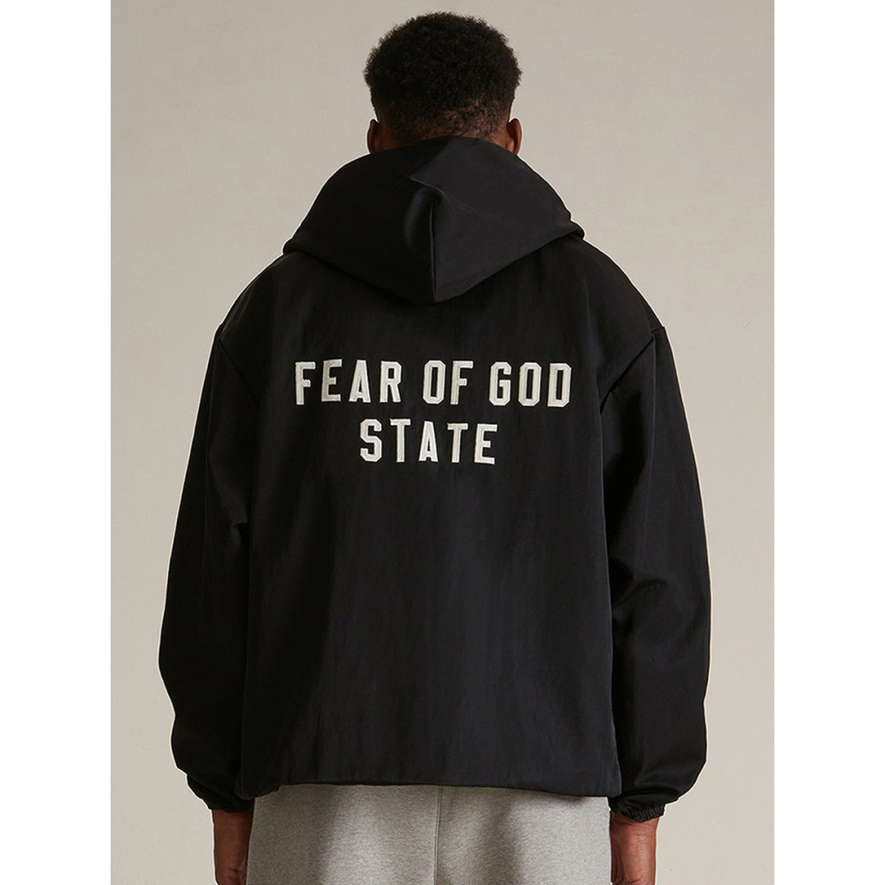Essentials Textured Nylon Trucker Jacket