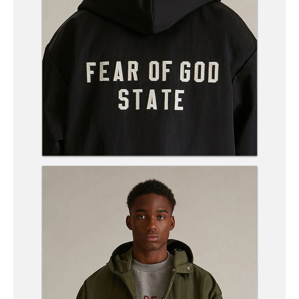 Essentials Textured Nylon Trucker Jacket