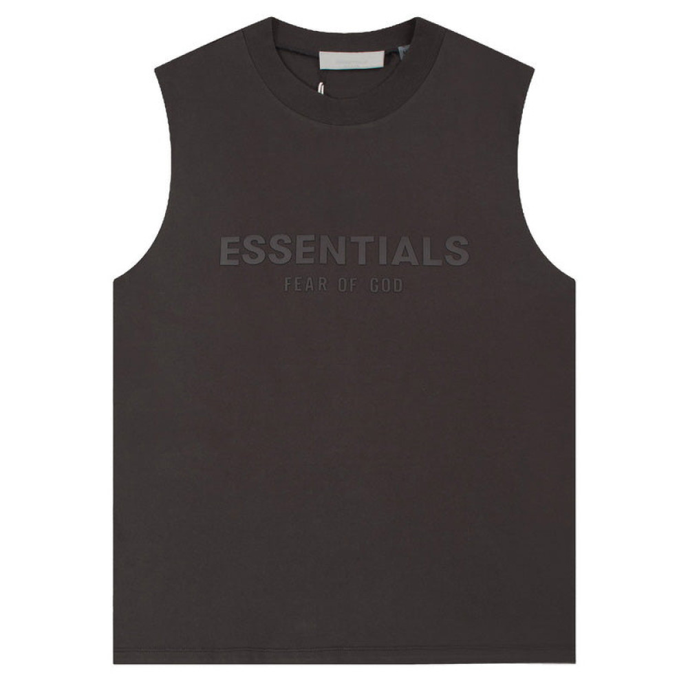 Flocked logo letter print Sleeveless T-Shirts