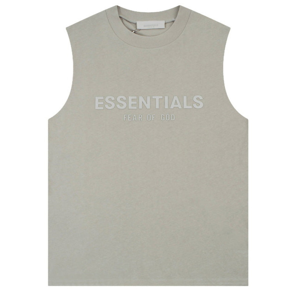 Flocked logo letter print Sleeveless T-Shirts