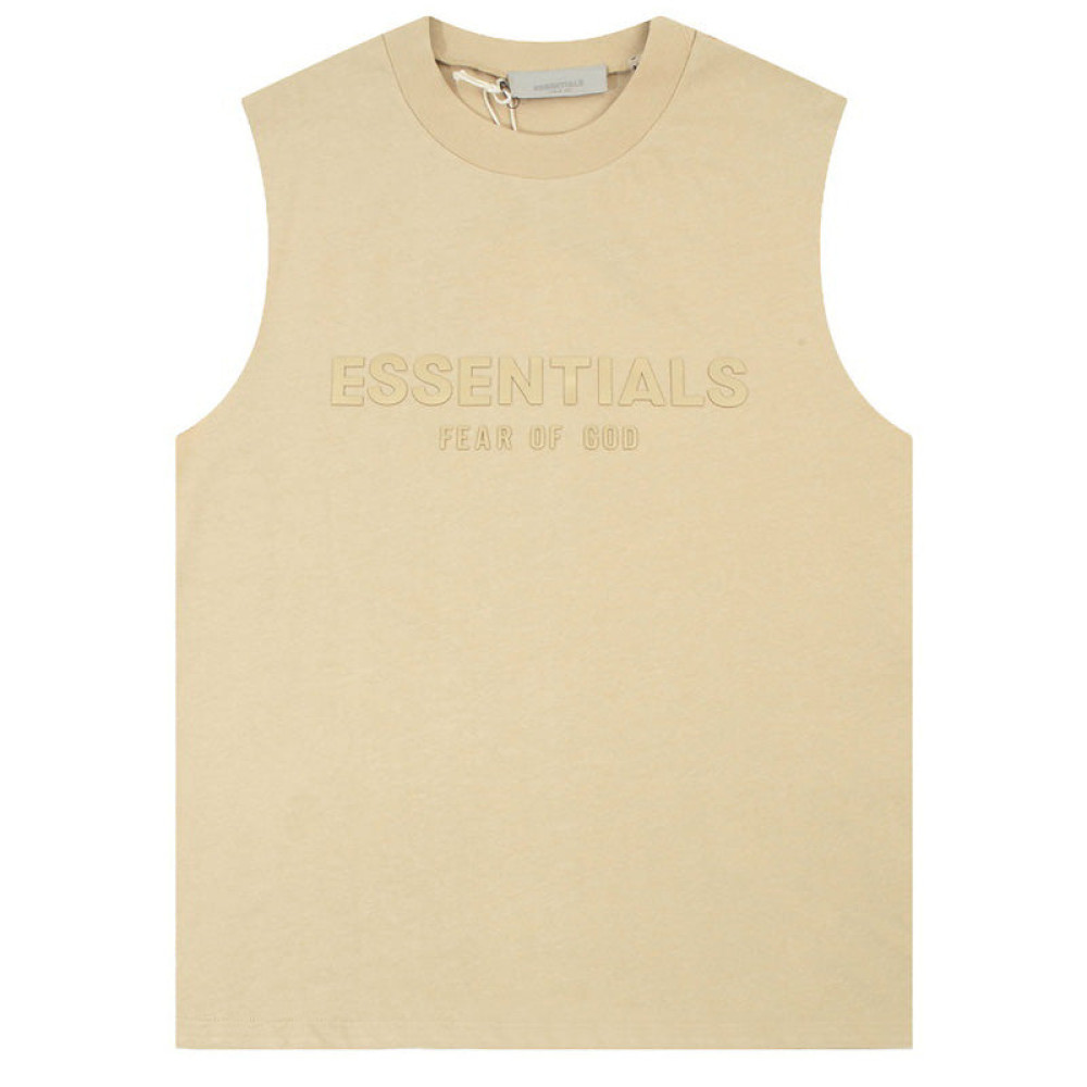 Flocked logo letter print Sleeveless T-Shirts