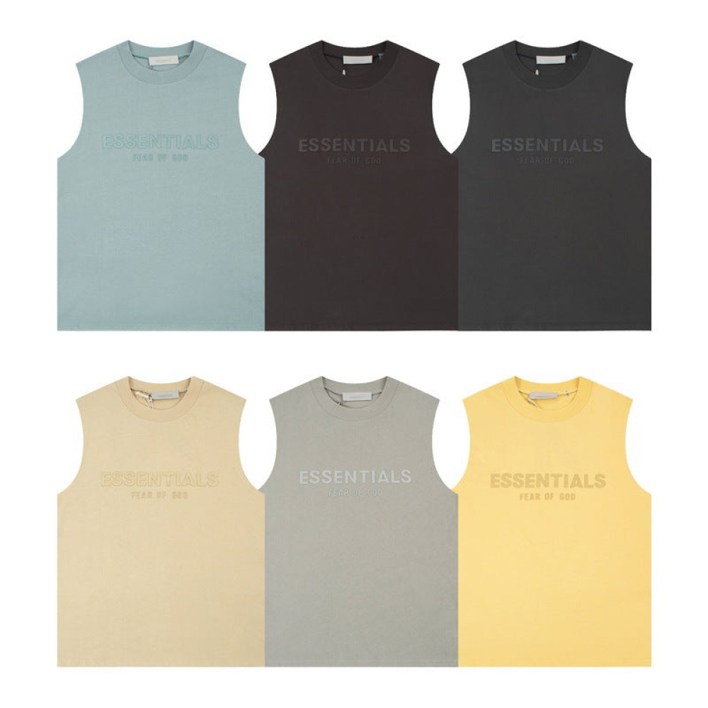 Flocked logo letter print Sleeveless T-Shirts