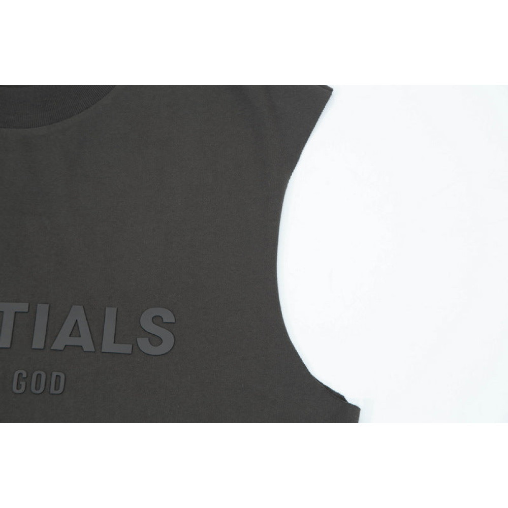 Flocked logo letter print Sleeveless T-Shirts