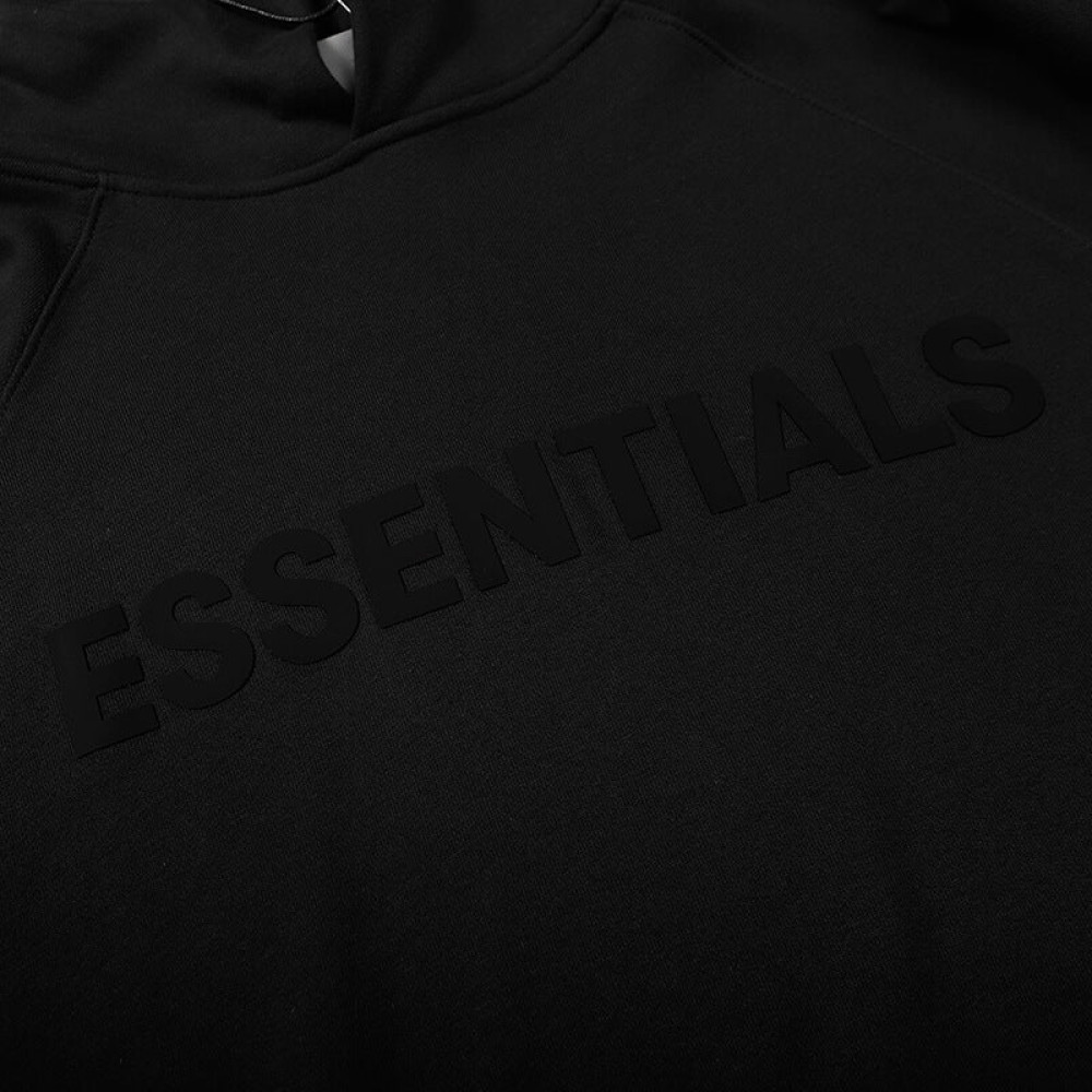 Fear of God Essentials Pullover Hoodie Rubber Print Black