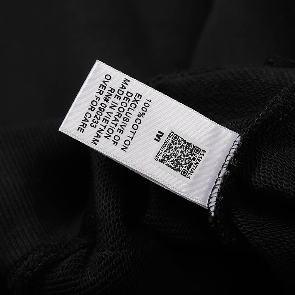 Fear of God Essentials Pullover Hoodie Rubber Print Black