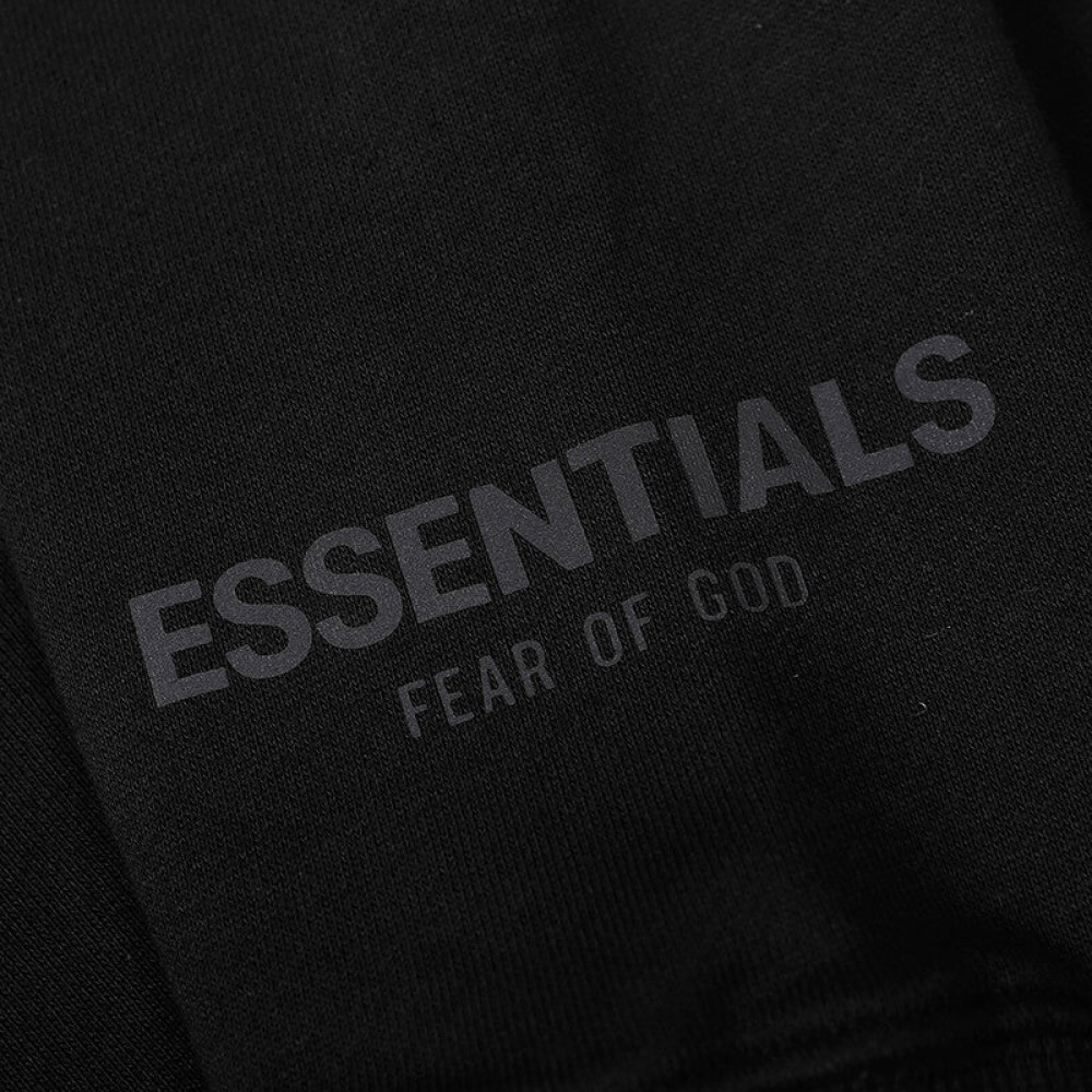 Fear of God Essentials Pullover Hoodie Rubber Print Black