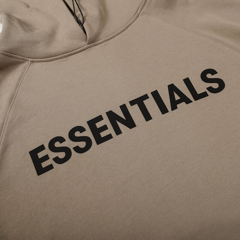 Fear of God Essentials Pullover Hoodie Rubber Print Khaki