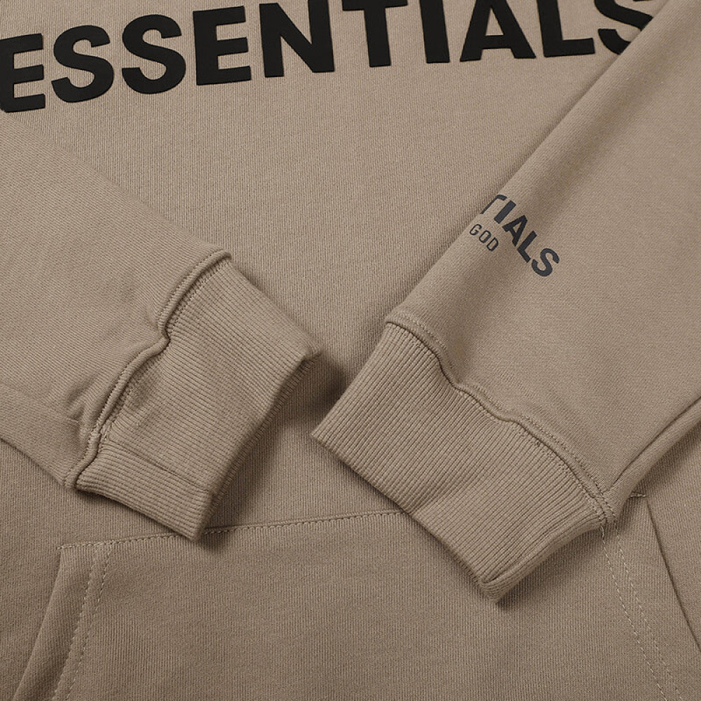 Fear of God Essentials Pullover Hoodie Rubber Print Khaki