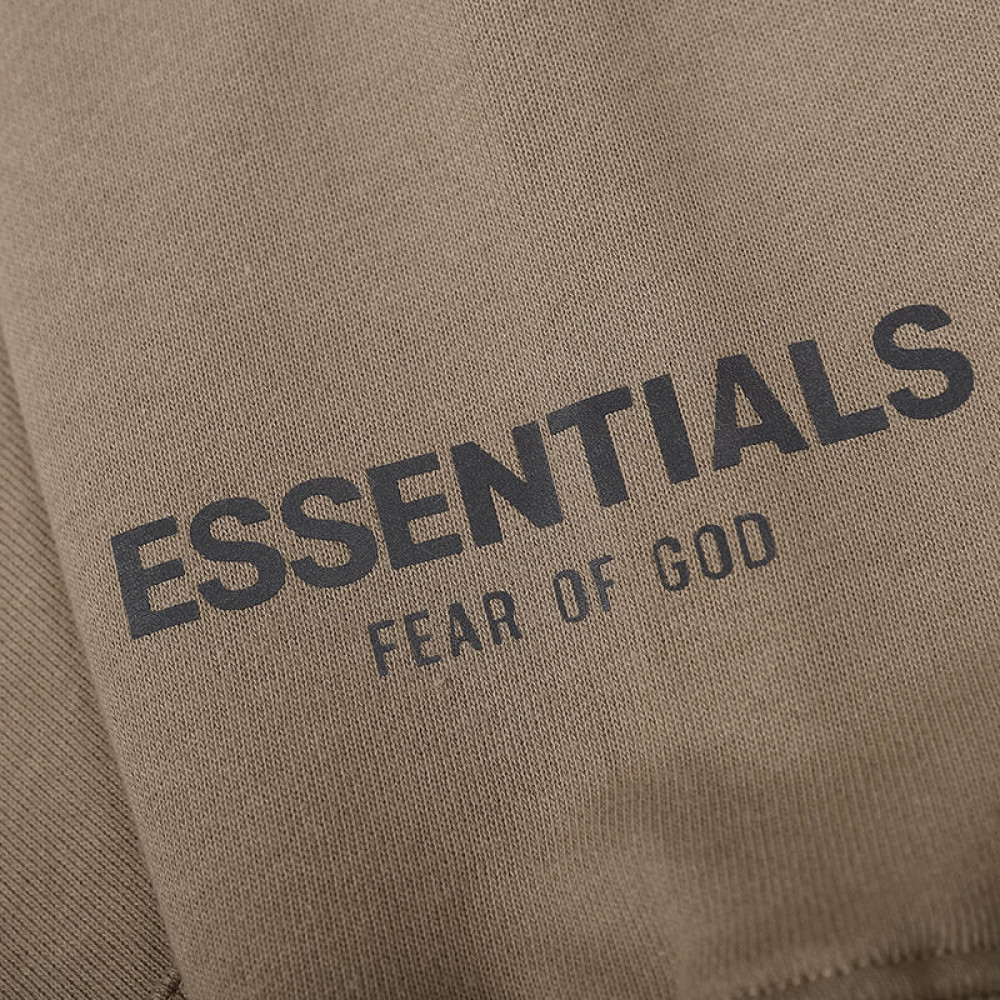 Fear of God Essentials Pullover Hoodie Rubber Print Khaki
