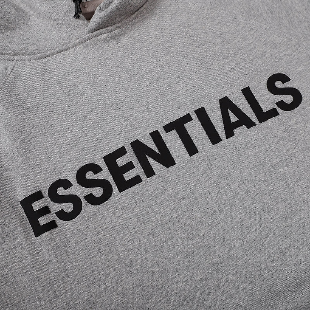 Fear of God Essentials Pullover Hoodie Rubber Print Gray