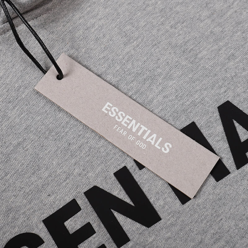 Fear of God Essentials Pullover Hoodie Rubber Print Gray
