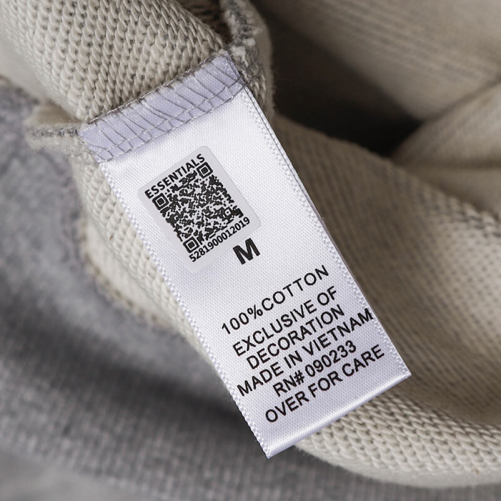 Fear of God Essentials Pullover Hoodie Rubber Print Gray
