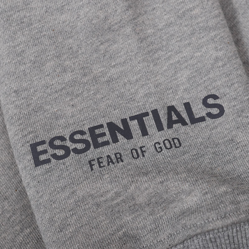 Fear of God Essentials Pullover Hoodie Rubber Print Gray