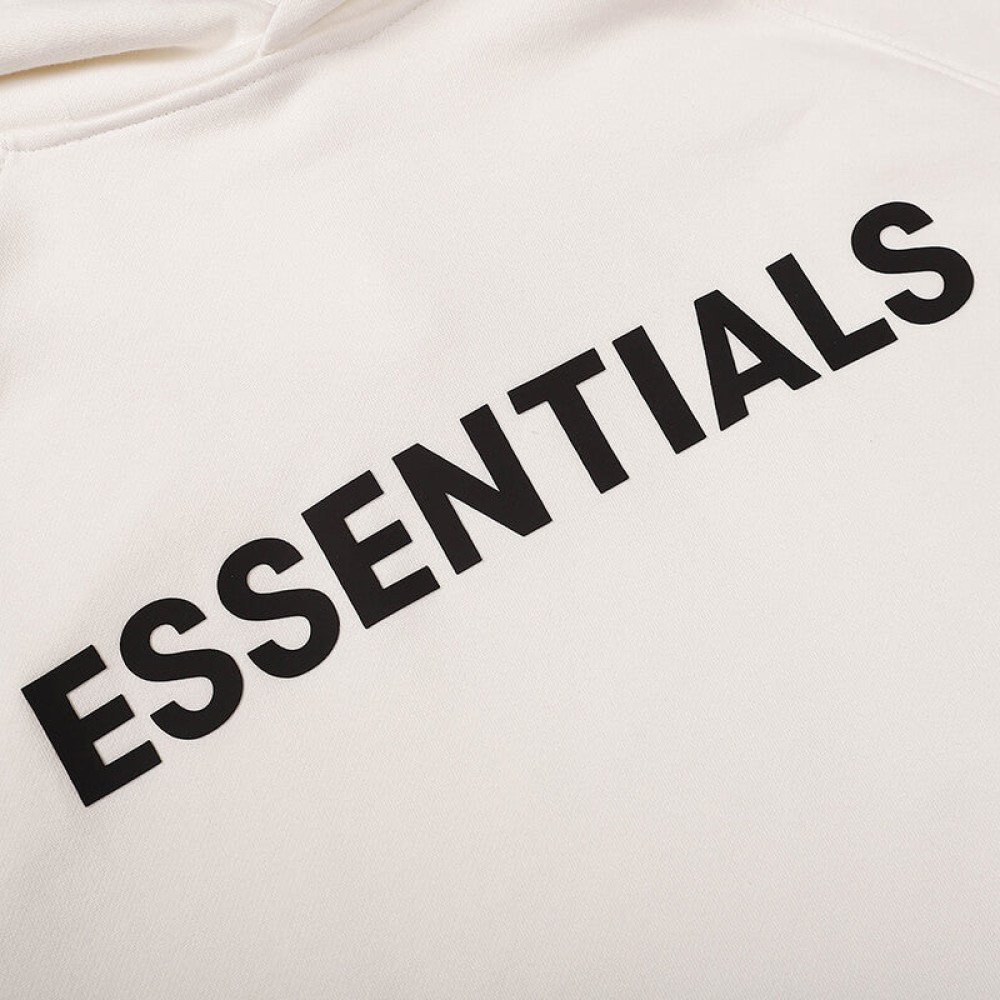 Fear of God Essentials Pullover Hoodie Rubber Print White
