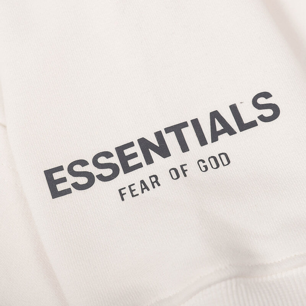 Fear of God Essentials Pullover Hoodie Rubber Print White