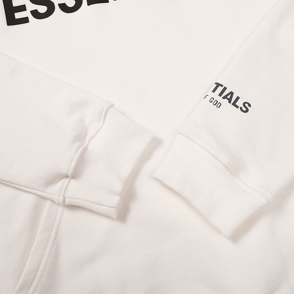 Fear of God Essentials Pullover Hoodie Rubber Print White