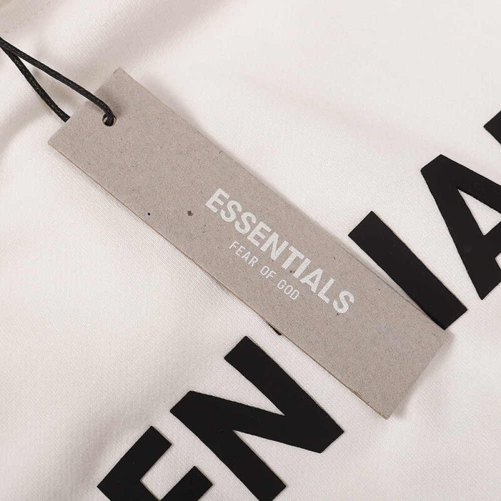 Fear of God Essentials Pullover Hoodie Rubber Print White