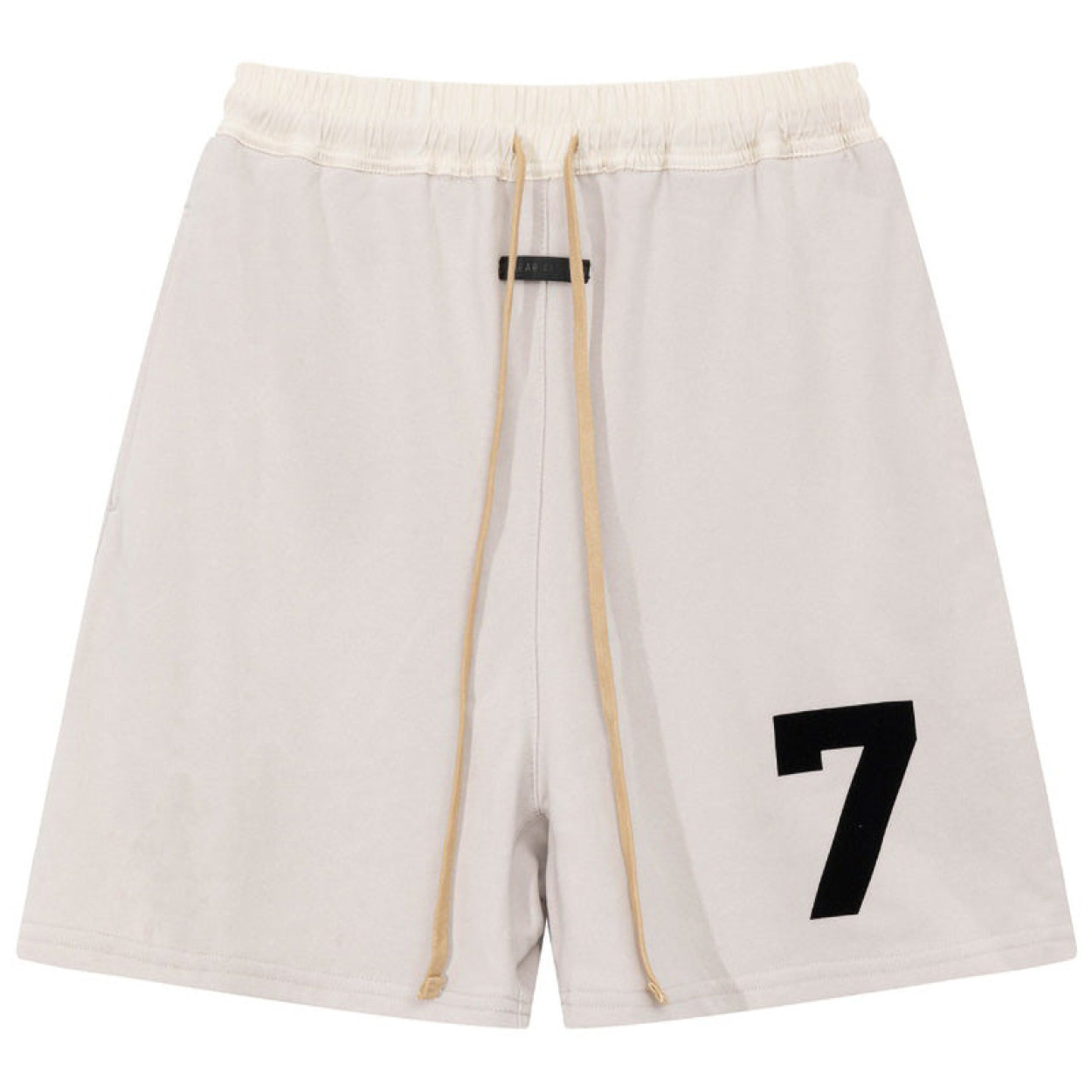 Multi-thread flocking letter 7 printing Shorts