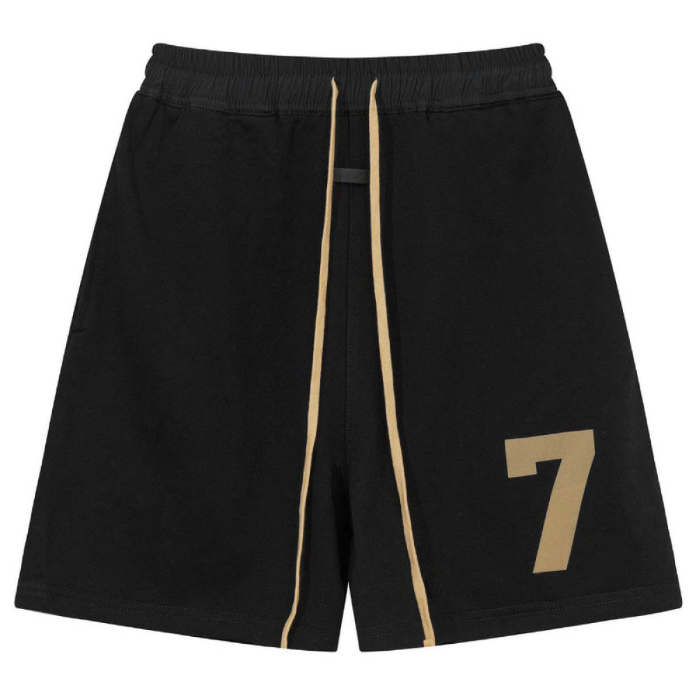 Multi-thread flocking letter 7 printing Shorts