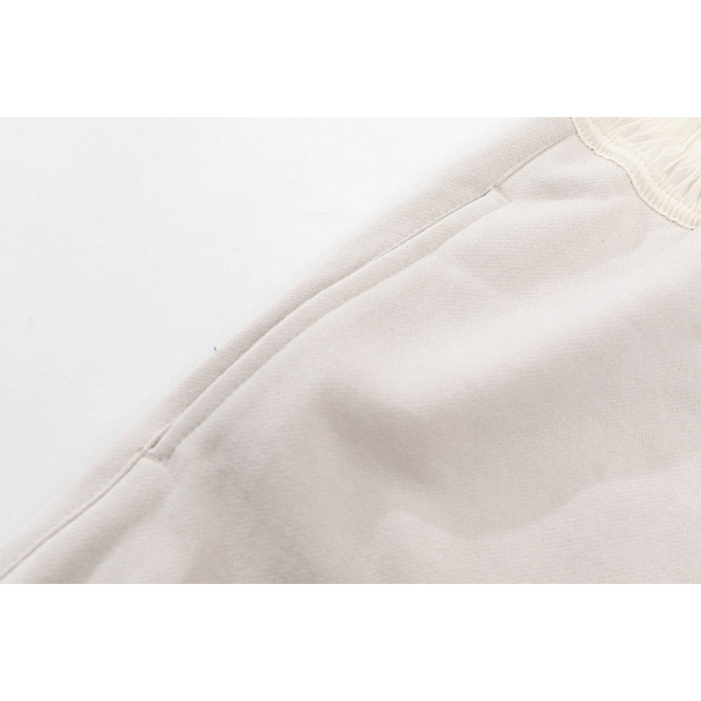 Multi-thread flocking letter 7 printing Shorts