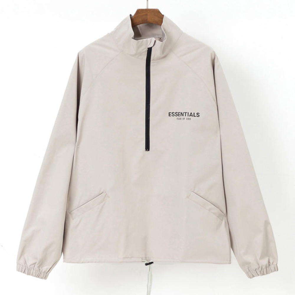 ESSENTIALS 3M Reflective letters Windbreaker Khaki