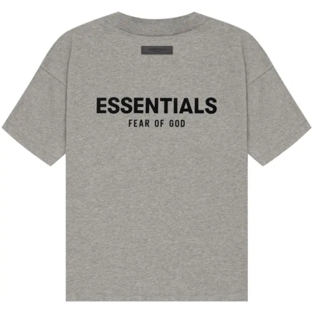 Fear of God ESSENTIALS Classic Flock Print T-Shirt Dark Oatmeal