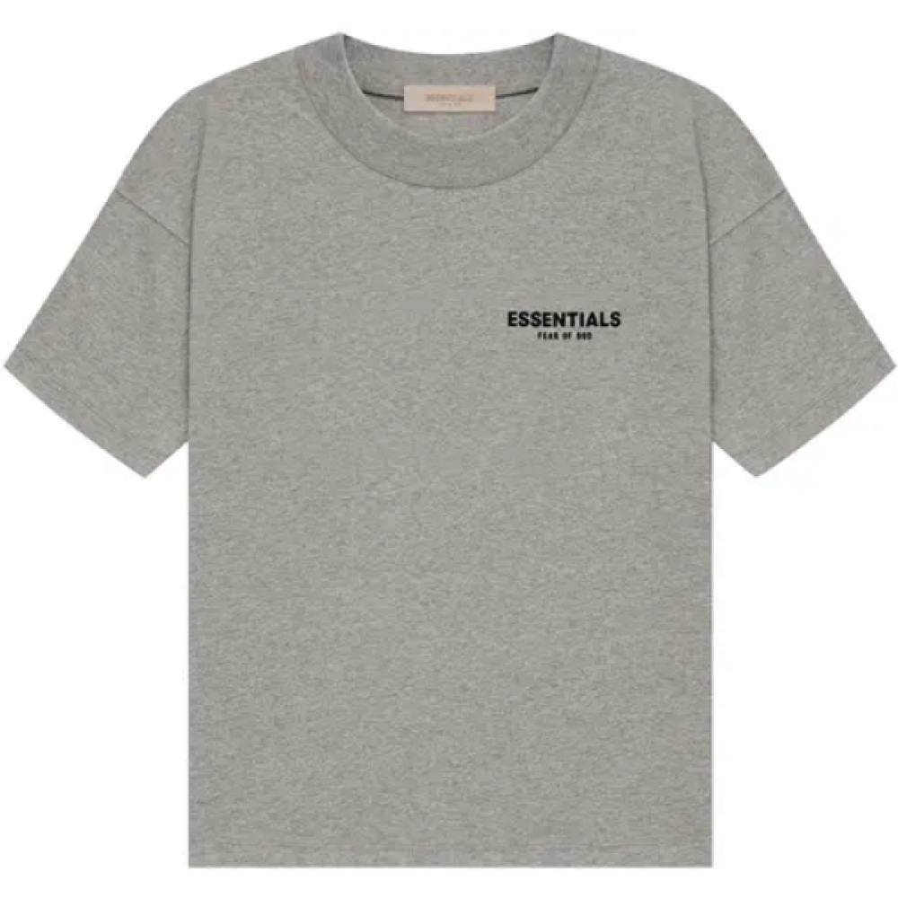 Fear of God ESSENTIALS Classic Flock Print T-Shirt Dark Oatmeal
