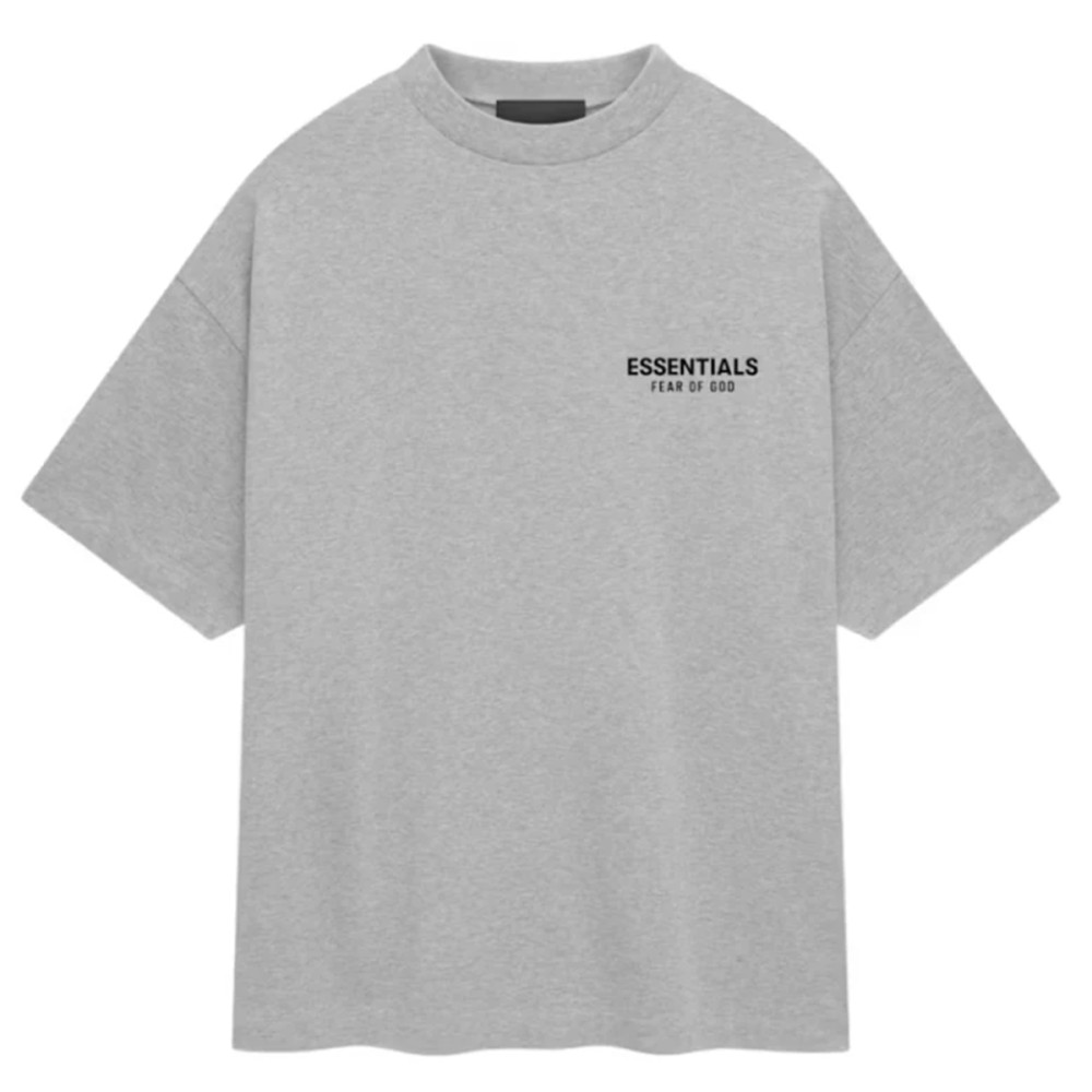 Fear of God ESSENTIALS Classic Rubber Print T-Shirt Light Gray