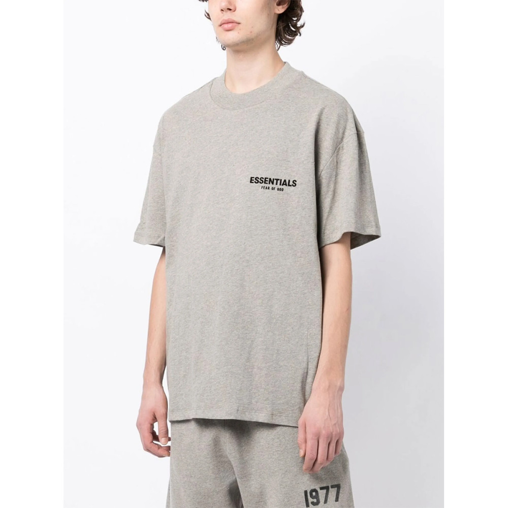 Fear of God ESSENTIALS Classic Rubber Print T-Shirt Light Gray