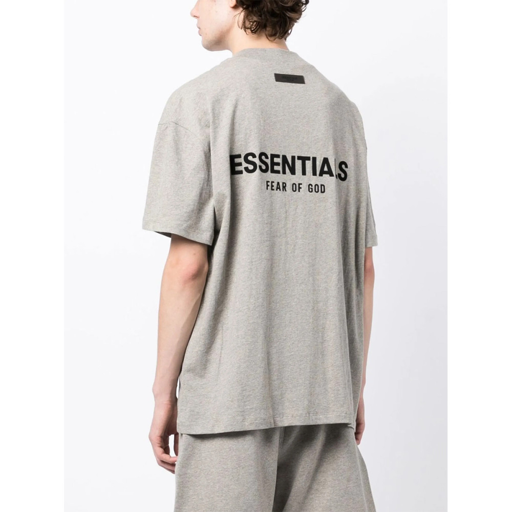 Fear of God ESSENTIALS Classic Rubber Print T-Shirt Light Gray
