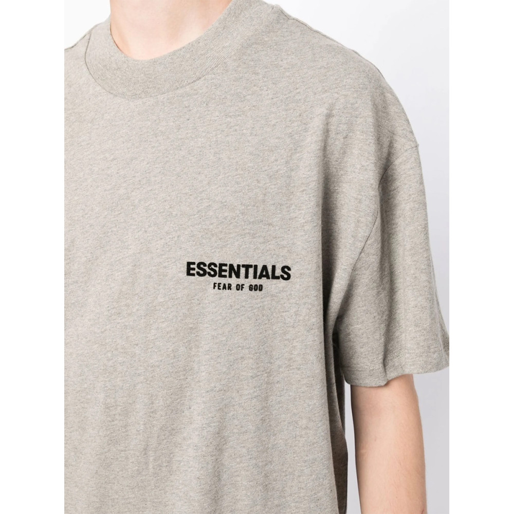 Fear of God ESSENTIALS Classic Rubber Print T-Shirt Light Gray