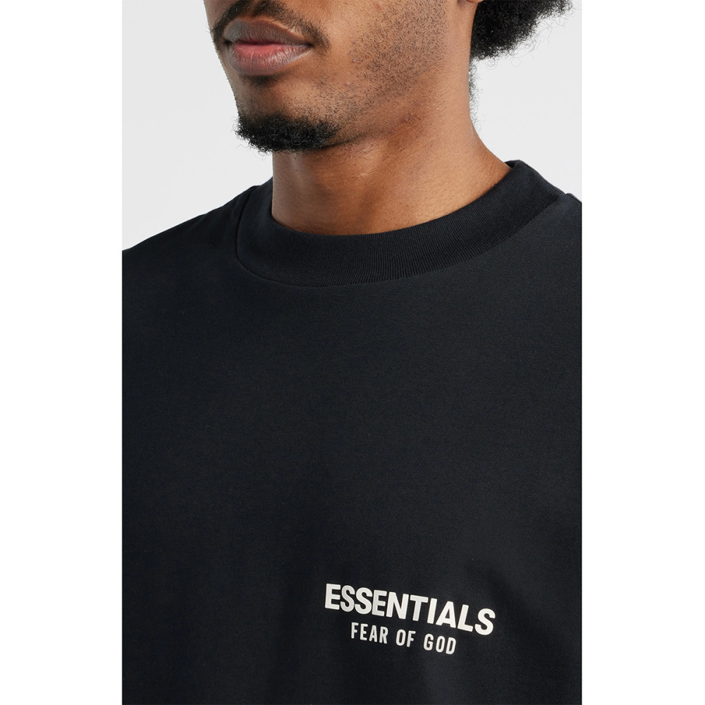 Fear of God ESSENTIALS Classic Rubber Print T-Shirt Black