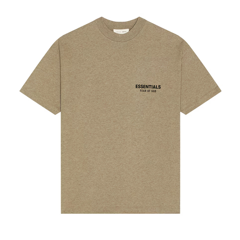 Fear of God ESSENTIALS Classic Rubber Print T-Shirt Khaki