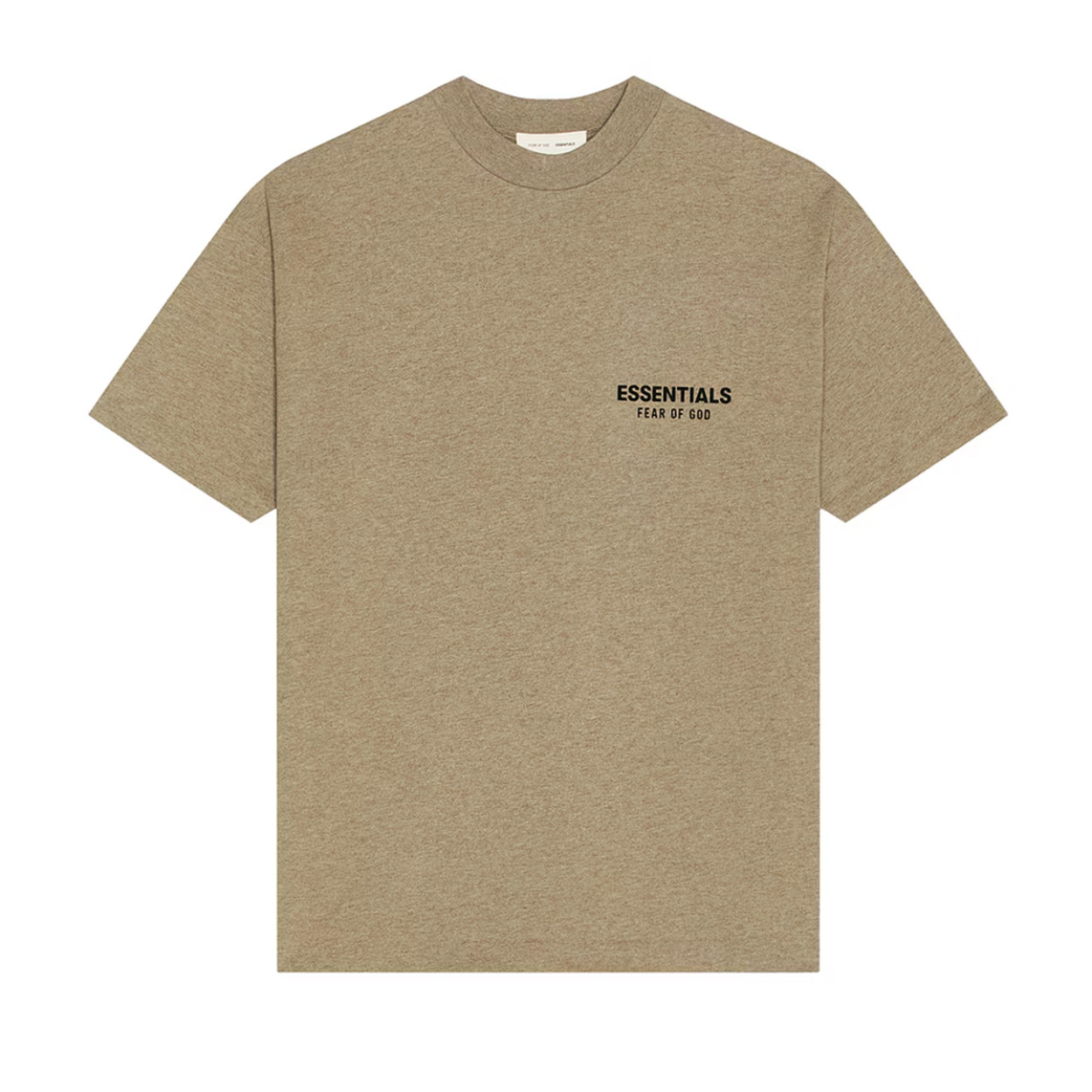 Fear of God ESSENTIALS Classic Rubber Print T-Shirt Khaki