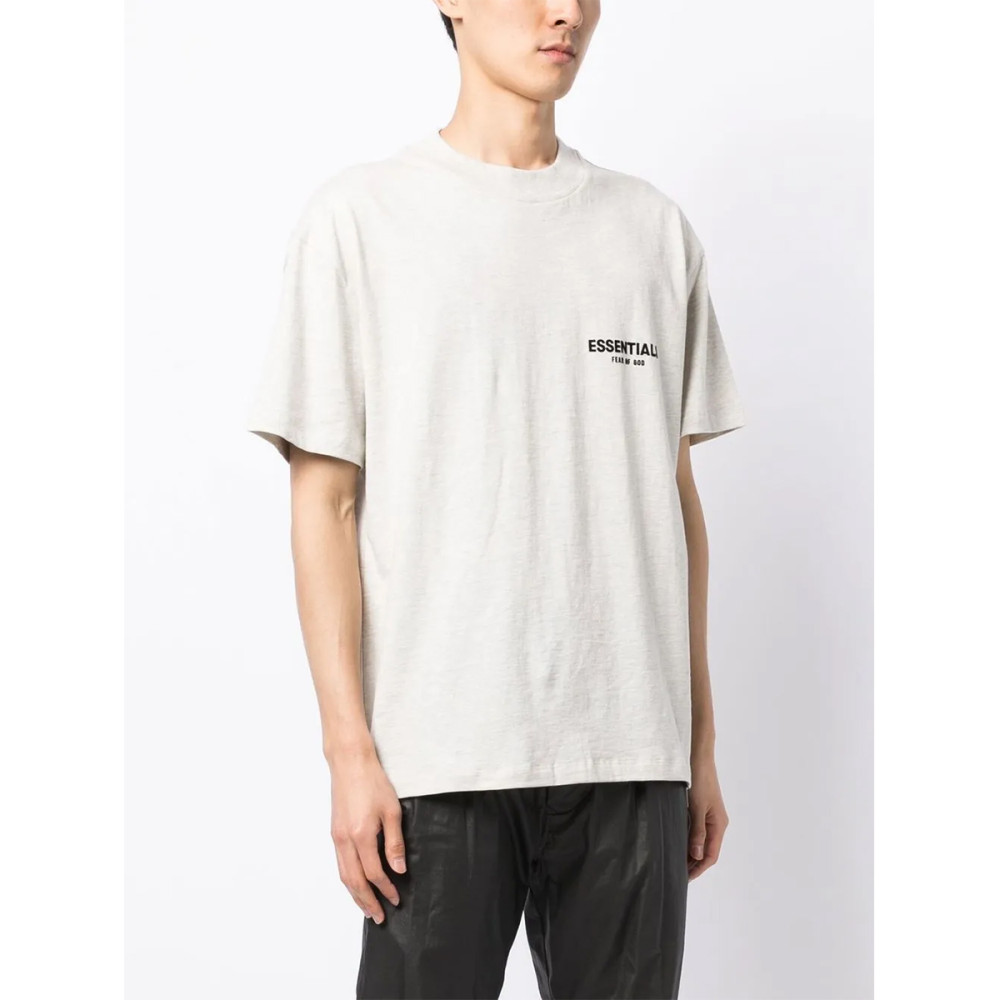 Fear of God ESSENTIALS Classic Rubber Print T-Shirt Wheat Gray